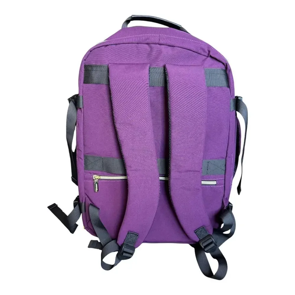 Lovevook 40L Purple Travel Backpack Soft Case Suitcase Women Bag Packing Cubes
